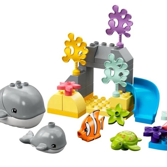 Lot of 2 LEGO Duplo Sets Wild Animals of the Ocean Life and Number Train - Picture 3 of 5